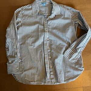Draper James Blue and White Button Down Shirt